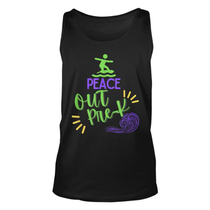 Funny Summer Surfing Peace Out Prek Graduation Cute Unisex Tank Top
