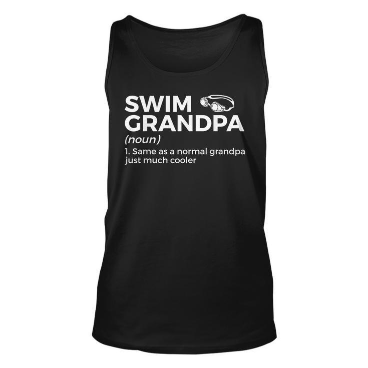 Funny Swim Grandpa Definition Swimming Swim Team  Unisex Tank Top