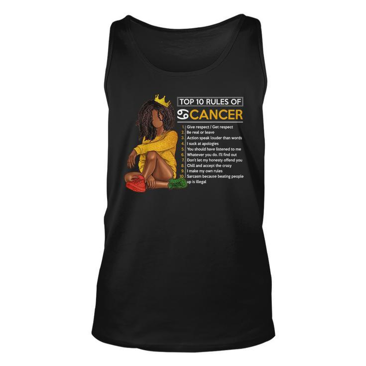 Funny Top 10 Rules Of Cancer Zodiac Sign Horoscope Birthday Unisex Tank Top