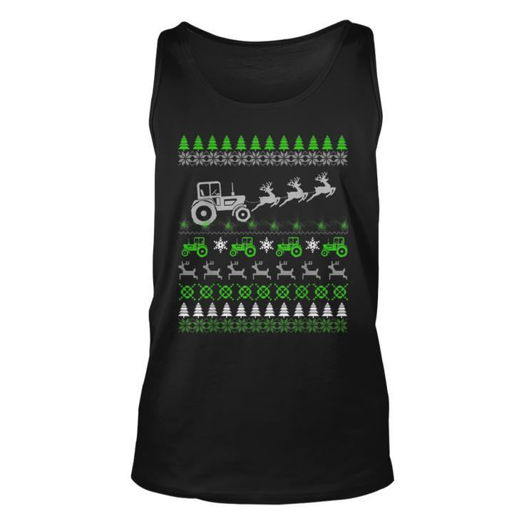 Tractor Farmer Ugly Christmas Sweaters Tank Top