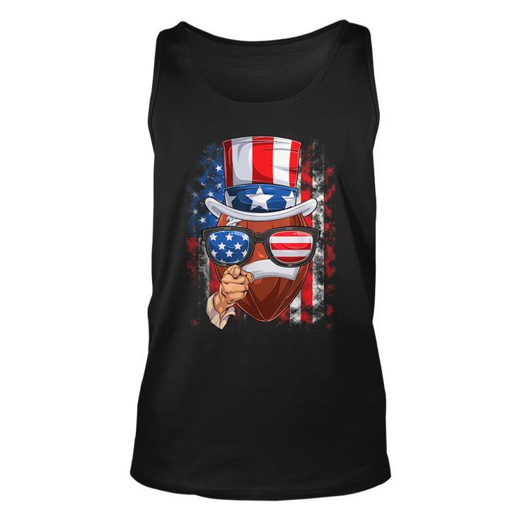 Funny Uncle Sam Football Ball Usa Indepedence Day Men Boys  Unisex Tank Top