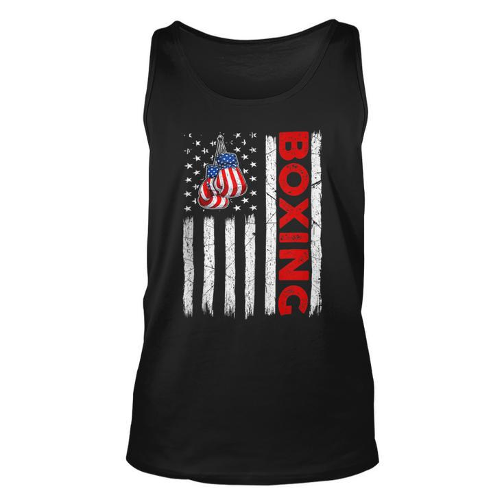 Funny Usa American Flag Boxing Patriotic 4Th Of July Unisex Tank Top