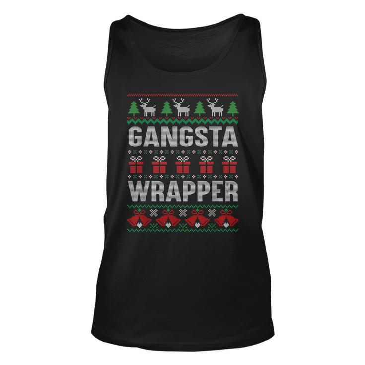 Gangsta Wrapper Ugly Sweater Christmas Tank Top