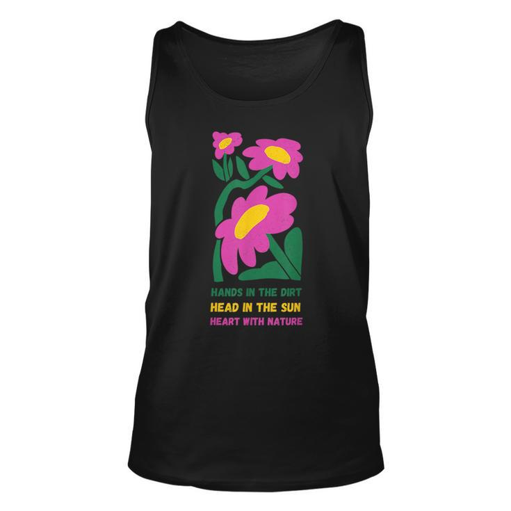Gardening Lover Hands In The Dirt Heart With Nature  Unisex Tank Top