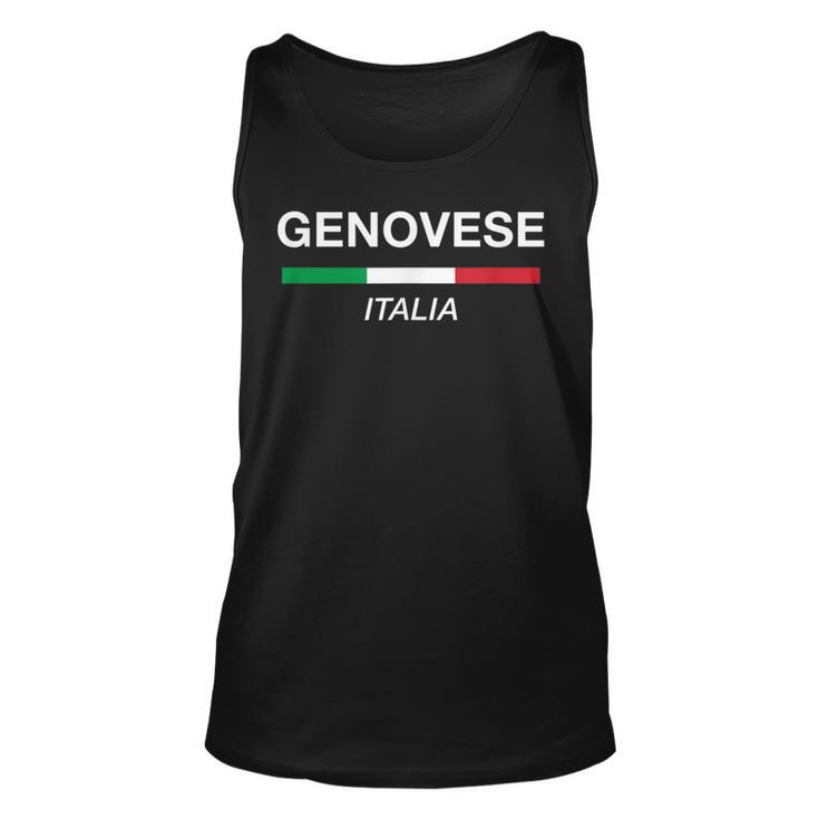 Genovese Italian Name Italy Flag Italia Family Surname  Unisex Tank Top