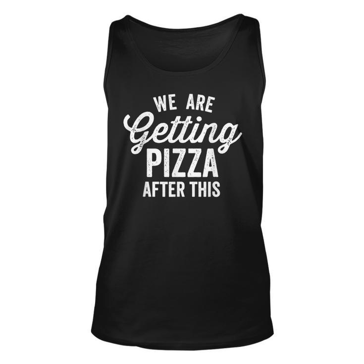 We Are Getting Pizza After This Gym Vintage Retro Dark Pizza Tank Top