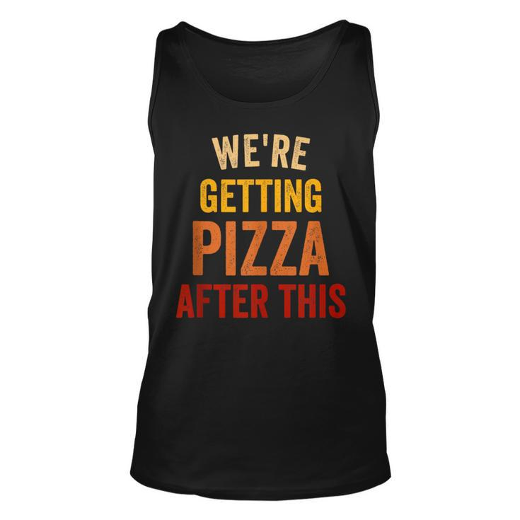 We Are Getting Pizza After This Gym Vintage Saying Pizza Tank Top