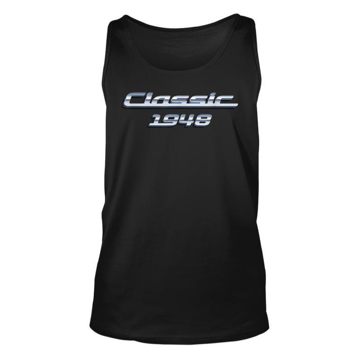 Gift For 72 Year Old Vintage Classic Car 1948 72Nd Birthday Unisex Tank Top