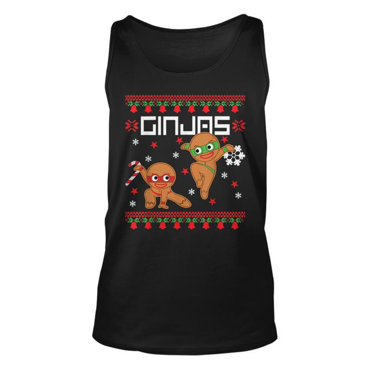 Ginjas Gingerbread Ninjas Ugly Christmas Sweater Meme Tank Top
