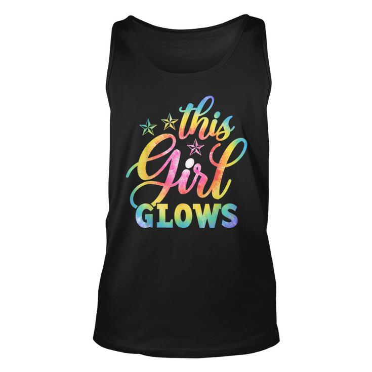 This Girl Glows For Kids & Adults Tie Dye 80S Themed Tank Top