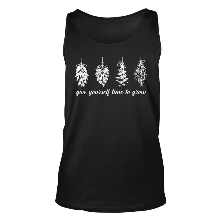 Give Yourself Time To Grow Mental Health Awareness Support  Unisex Tank Top