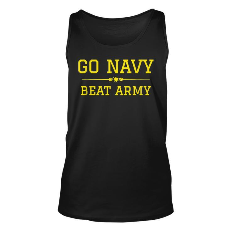 Go Navy Beat Army Us Football Funny Army Sports Gift  Unisex Tank Top