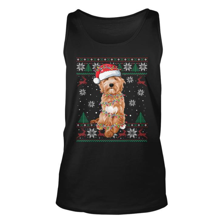 Goldendoodle Christmas Ugly Sweater Dog Lover Xmas Tank Top
