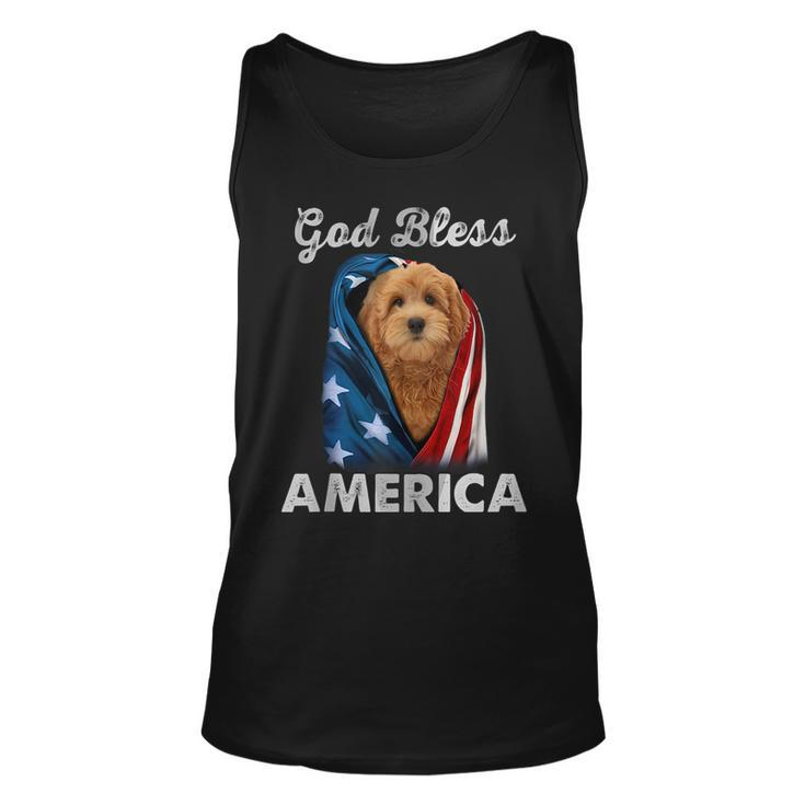 Goldendoodle Dog American Usa Flag 4Th Of July Dog Lover  Unisex Tank Top