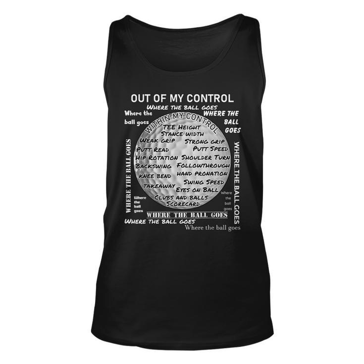 Golf Out Of My Control Unisex Tank Top