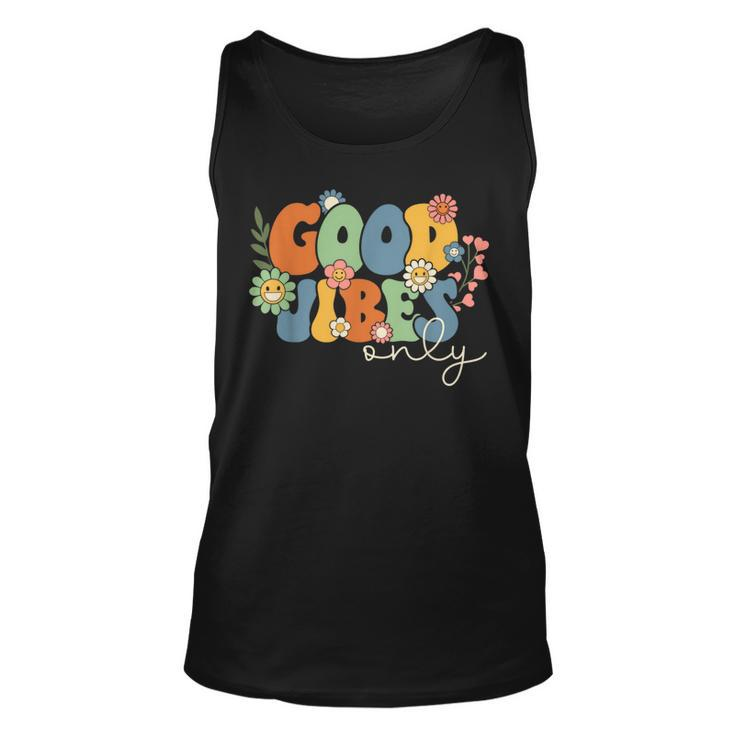 Good Vibes Only Groovy Summer Family Vacation Hawaii Beach  Unisex Tank Top