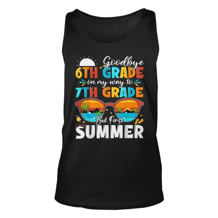 Goodbye 6Th Grade Graduation To 7Th Grade Hello Summer Kids  Unisex Tank Top