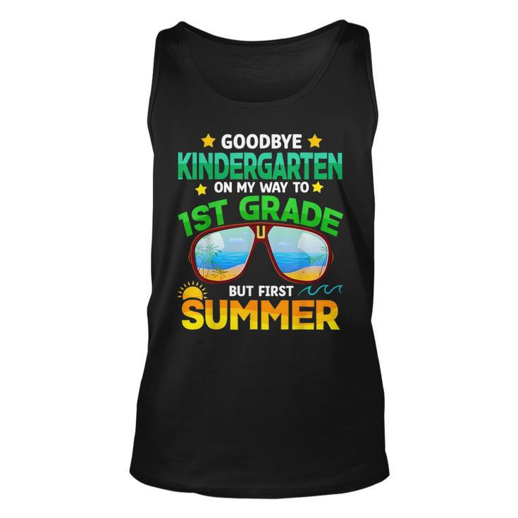 Goodbye Kindergarten Graduation 1St Grade Hello Summer Kids Tank Top