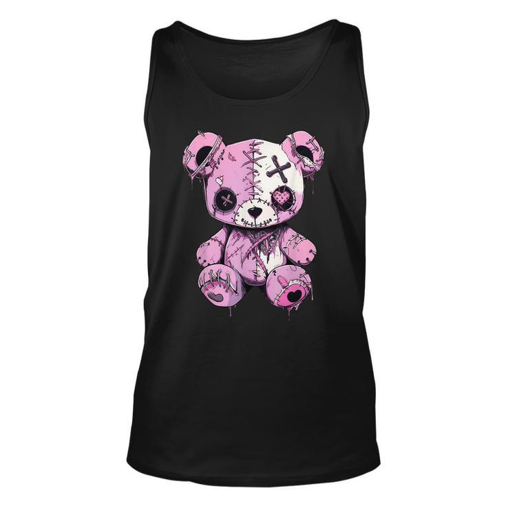 Goth Teddy Bear Goth Graphic Anime Kawaii Tank Top