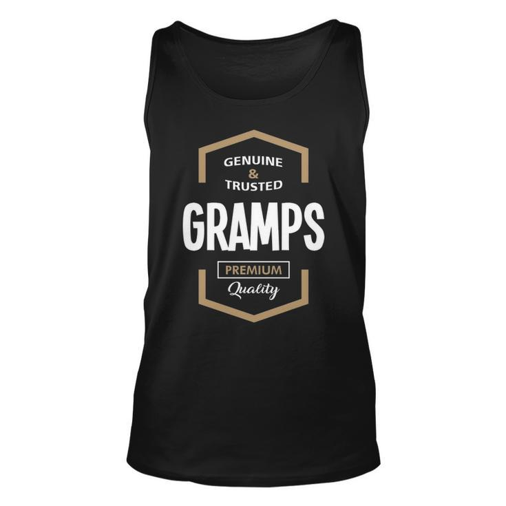 Gramps Grandpa Gift Genuine Trusted Gramps Quality Unisex Tank Top