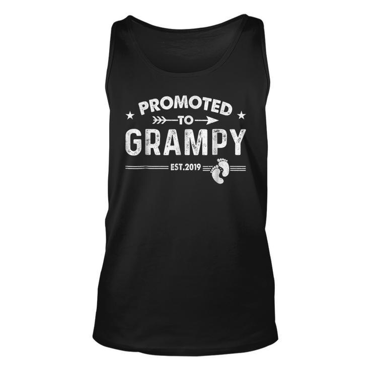 Grampy Vintage Promoted To Grampy Est 2019  Gift Unisex Tank Top