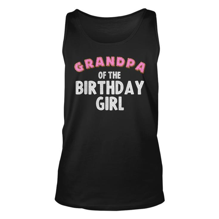 Grandpa Of The Birthday Girl For Donut Lover Men Grandpa Tank Top