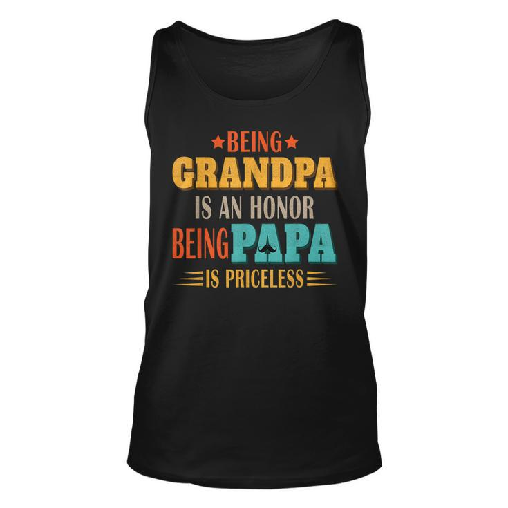 Being Grandpa Is An Honor Being Papa Is Priceless Dad Tank Top