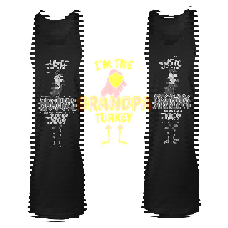 Grandpa Turkey Matching Pjs Outfit Thanksgiving Tank Top
