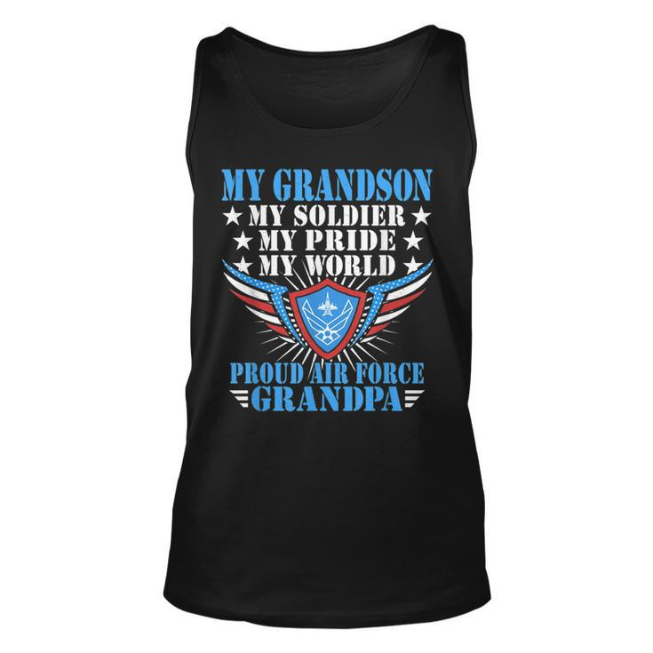 My Grandson Is A Soldier Airman Proud Air Force Grandpa Tank Top