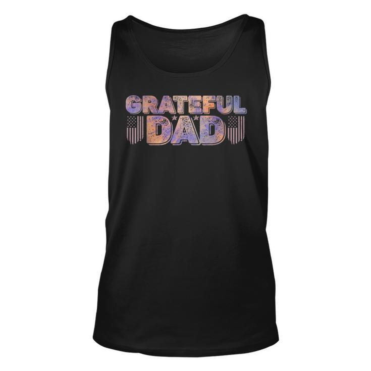 Grateful Dad Us Flag Fathers Day Dye Retro Vintage For Dad Tank Top