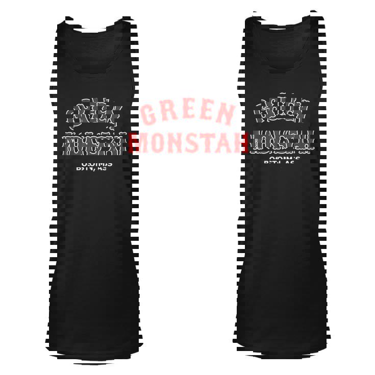 Green Monstah Boston Mass New England Sports Boston Tank Top