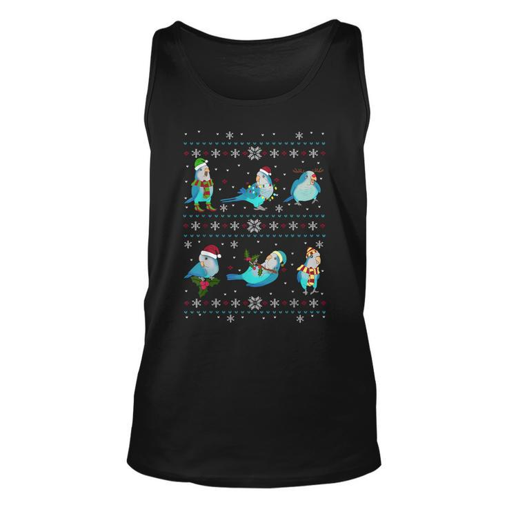 Green Quaker Ugly Christmas Sweater Parrot Owner Birb Tank Top