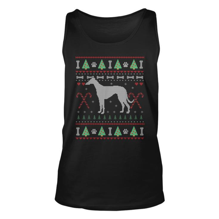 Greyhound Ugly Sweater Christmas Dog Lover Tank Top