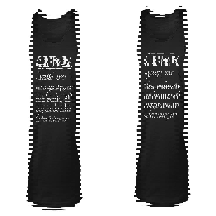 Grumpa Definition - Funny Grandpa  Unisex Tank Top