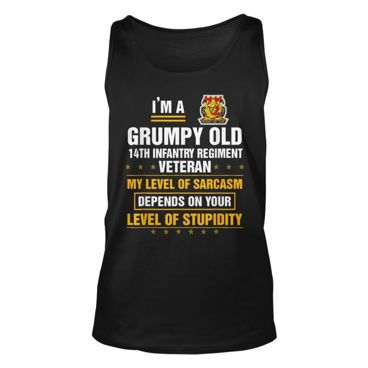 Grumpy Old 14Th Infantry Regiment Veteran Soldier Xmas Tank Top