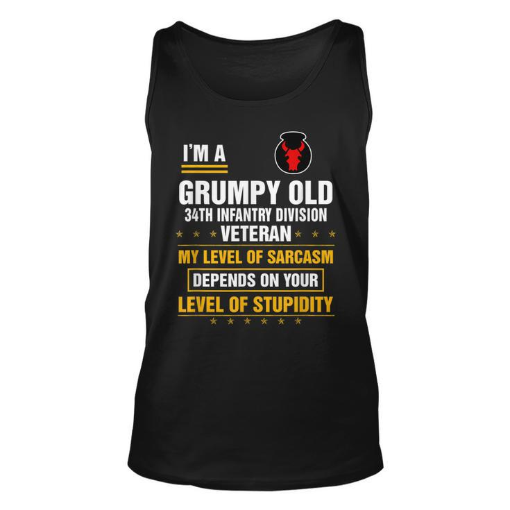 Grumpy Old 34Th Infantry Division Veteran Day Funny Xmas  Unisex Tank Top