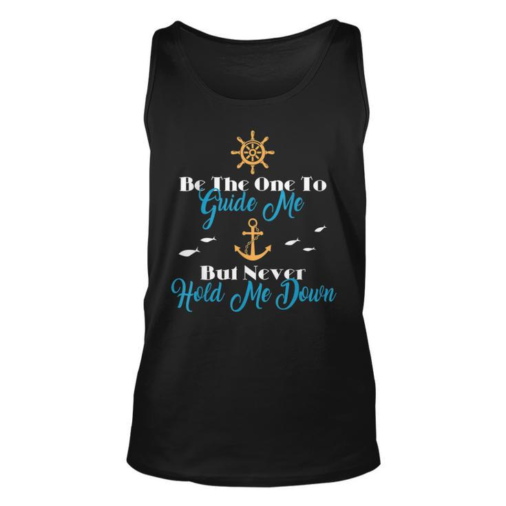 Guide Me Hold Me Anchor Ships Wheel Ocean Faith Boat Sailing Tank Top