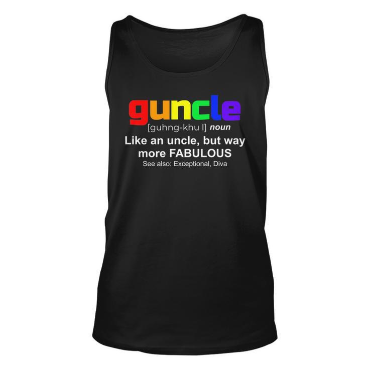Guncle  - Gift For Gay Uncle  Lgbt Pride  Unisex Tank Top