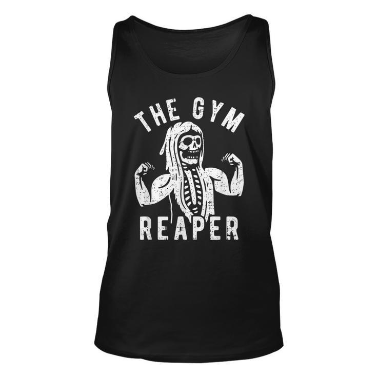 Gym Reaper Halloween Costume Skeleton Fitness Workout Tank Top