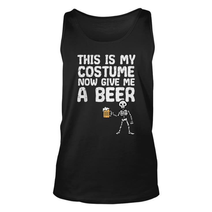 Halloween This Is My Costume Give Me Skeleton Dad Tank Top