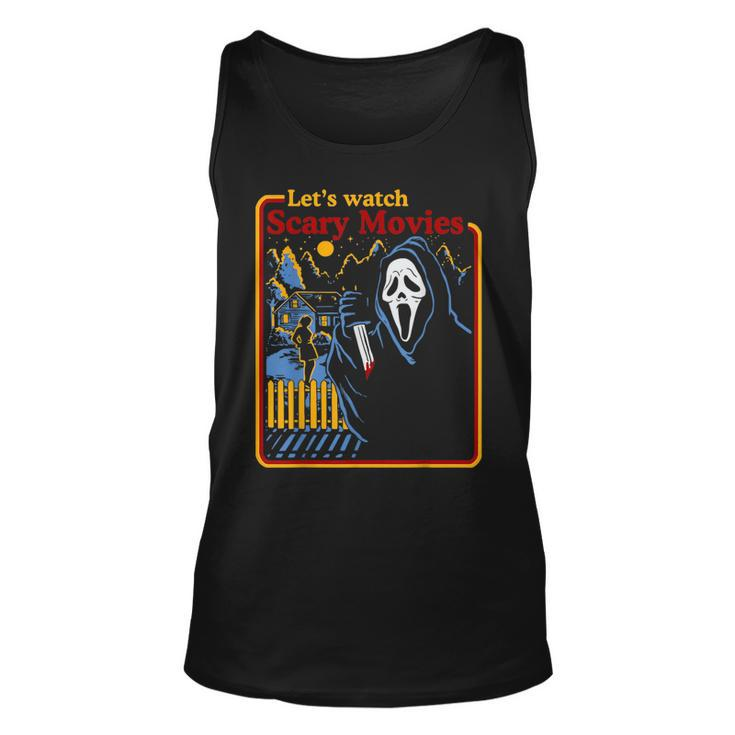 Halloween Let’S Watch Scary Horror Movies Ghost Series Retro Halloween Tank Top