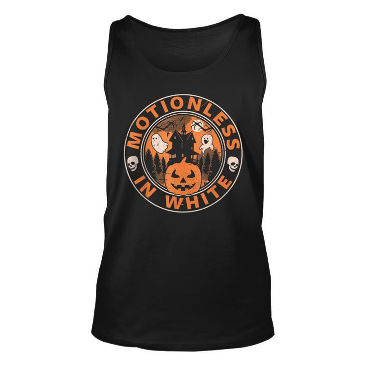 Halloween Pumpkin Scary Funny Motionlesses In White Unisex Tank Top