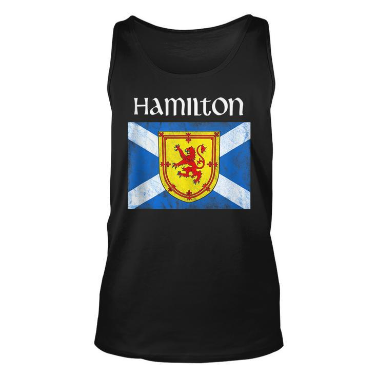 Hamilton Scottish Clan Name Gift Scotland Flag Festival Unisex Tank Top