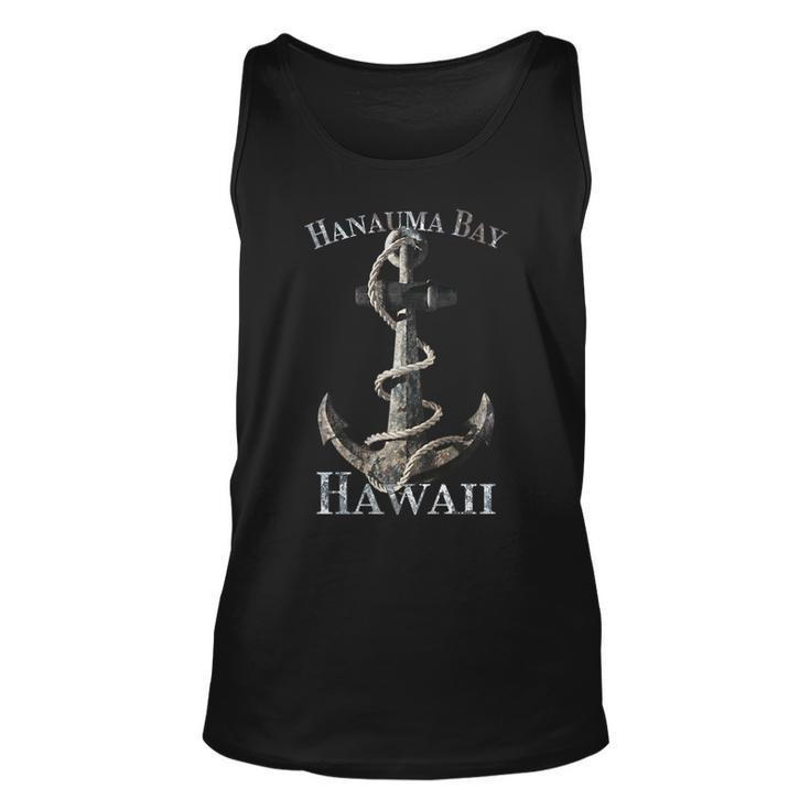 Hanauma Bay Hawaii Vacation Nautical Anchor Sailing Unisex Tank Top