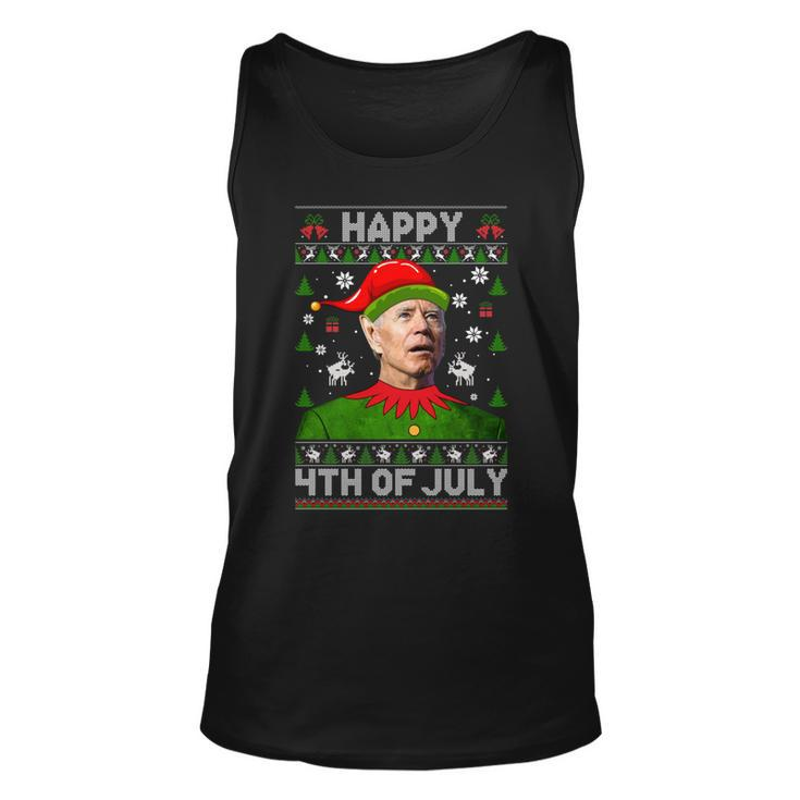 Happy 4Th Of July Joe Biden Ugly Christmas Sweater Tank Top