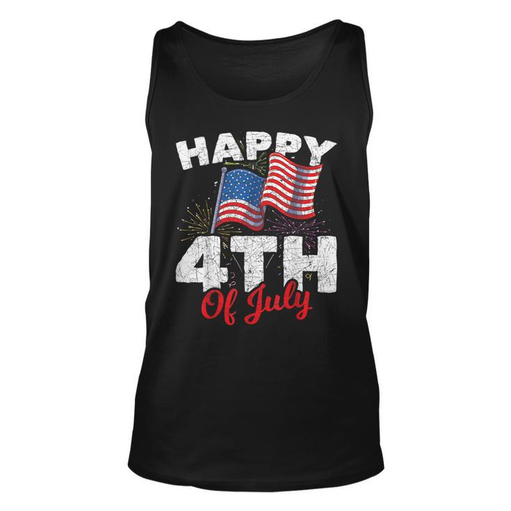 Happy 4Th Of July Patriotic American Us Flag 4Th Of July Unisex Tank Top