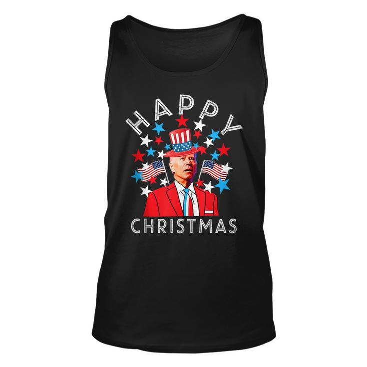 Happy Christmas Joe Biden 4Th Of July Memorial Independence Unisex Tank Top
