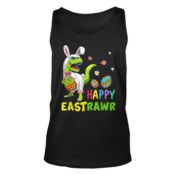 Happy Eastrawr T Rex Bunny Easter Egg Dinosaur Kids Dinosaur Tank Top