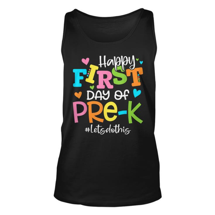Happy First Day Of Pre-K Let's Do This Back To School Tank Top
