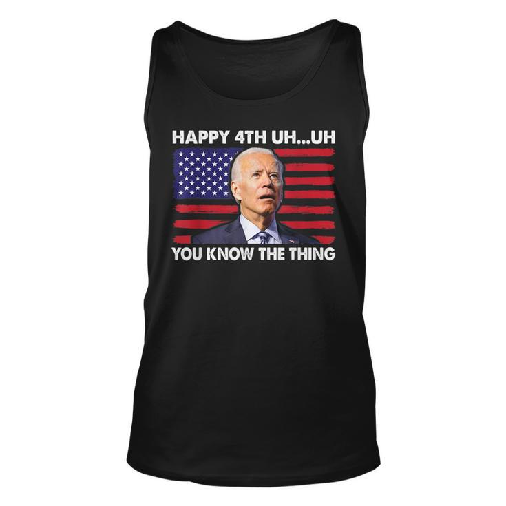Happy Uh You Know The Thing 4Th Of July Confused Retro Tank Top